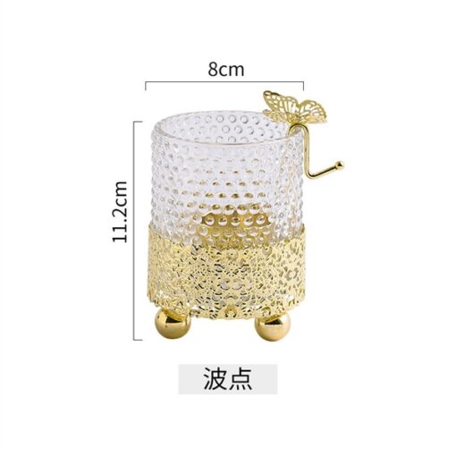 Decor chân nến có bướm treo hoạ tiết hình tròn 1