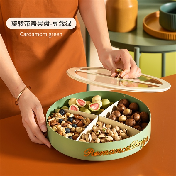 Khay sắt tròn bánh kẹo có nắp(xanh lá) 2 Khay sắt tròn bánh kẹo có nắp(xanh lá) 1