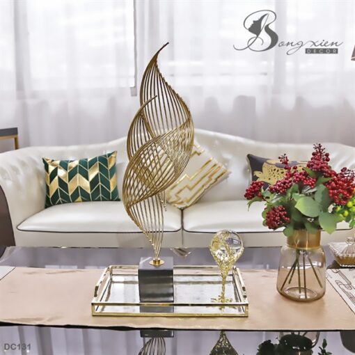 Decor ốc xà cừ bằng kim loại (S) 3