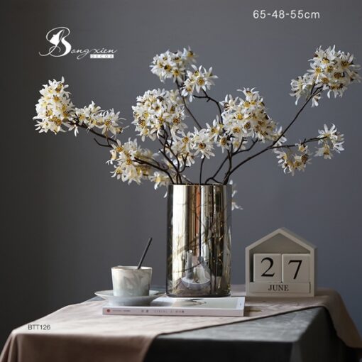Bình trụ tráng gương hoạ tiết cây (L) 5