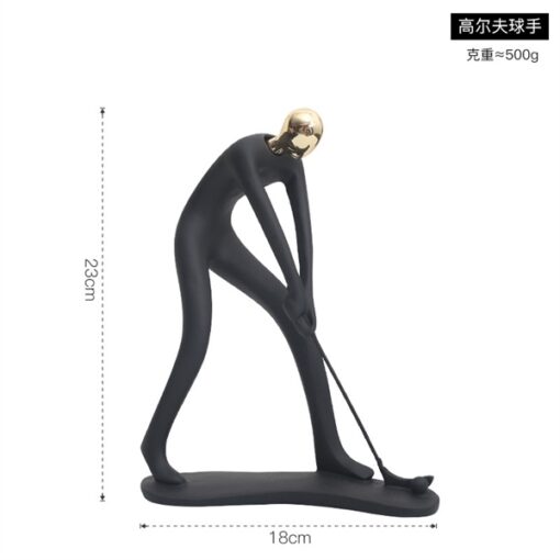 Decor tượng người đánh golf thấp 1