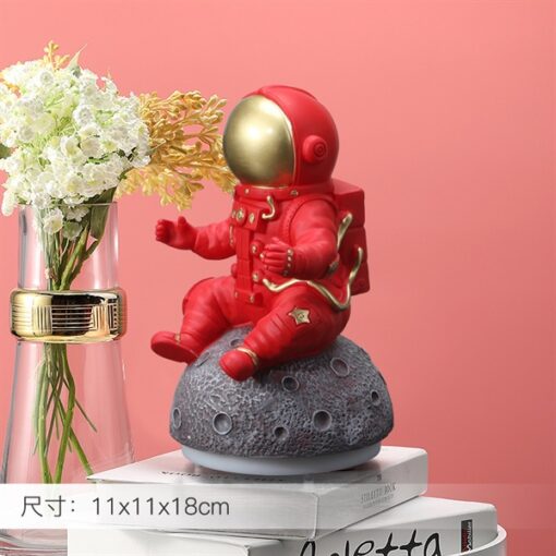 Decor loa blutetoth phi hành gia màu đỏ 1