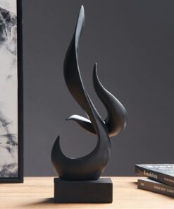 Decor ngọn lửa chim thú đen 5