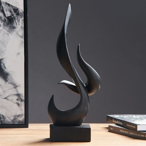 Decor ngọn lửa chim thú đen 3