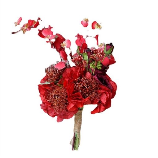 Bó hoa hồng + cúc cao cấp đỏ 1