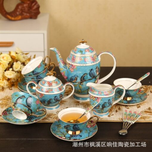 Bộ ấm chén cao cấp gốm xanh 1