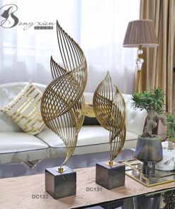 Decor ốc xà cừ bằng kim loại (S) 15