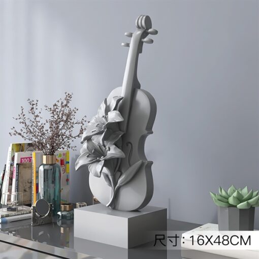 Decor đàn violin màu xám 1