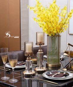 Chân nến pha lê thấp 17
