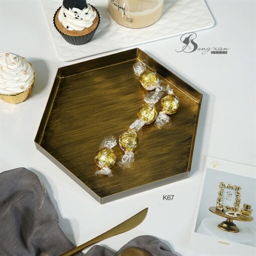 Khay lục giác đồng 1