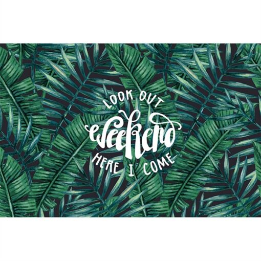Thảm nhà cửa lỗi vào xanh lá (Look out Weekend here I come) 40*60 1