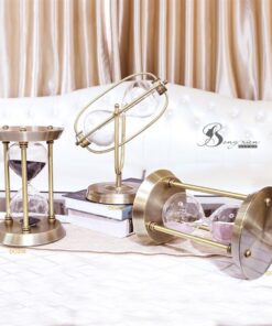Đồng hồ cát khung vàng đồng L 9