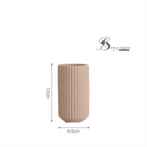 Bình gốm hồng sữa (M) 1