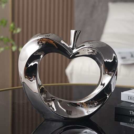 Qủa táo hình trái tim bạc lớn 1