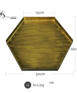 Khay lục giác màu đồng (L) 5
