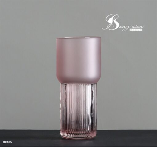 Bình TT trụ sọc đế màu hồng S 1