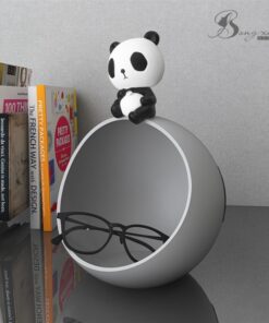 Decor tượng gấu trúc trên mặt trăng 5