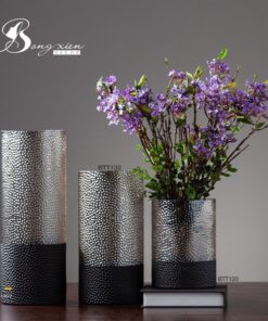 Bình trụ 2 màu xám đen hạt nhỏ (L) 5