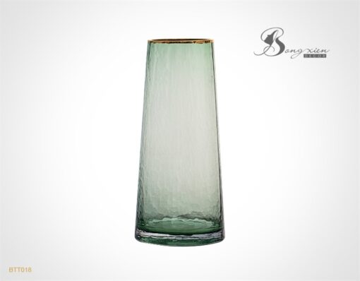 Bình trụ xanh lá M. viền vàng (M) 1