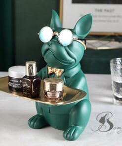 Decor tượng chó bull xanh đeo kính râm nâng khay 6 Decor tượng chó bull xanh đeo kính râm nâng khay 5