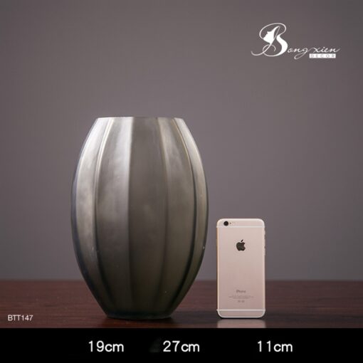 Bình cổ to gân sọc xám (S) 1