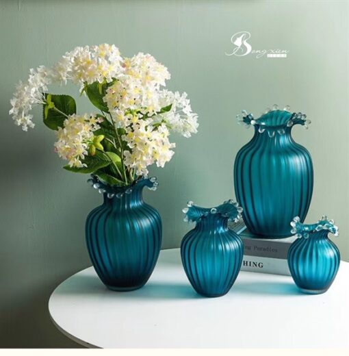 Bình TT màu xanh miệng sóng biển (m) 1