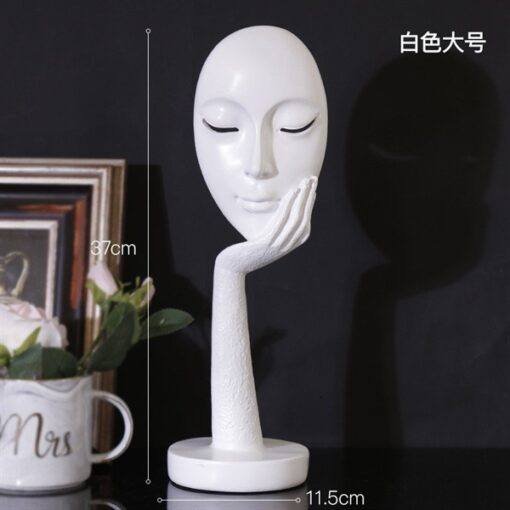 Decor tượng mặt nạ trắng (M) 1