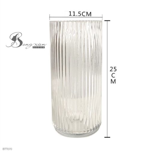 Bình TT trụ sọc trong suốt (M) 1