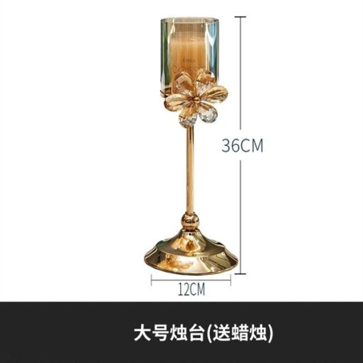 Chân nến bông hoa (cặp) 3