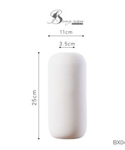 Bình gốm trắng hình trụ (l) 17