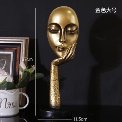 Decor tượng mặt nạ vàng (M) 1