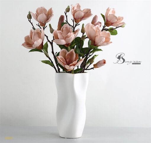 Bình gốm màu trắng 5