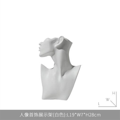 Tượng đầu gốm không tay (trắng) 3