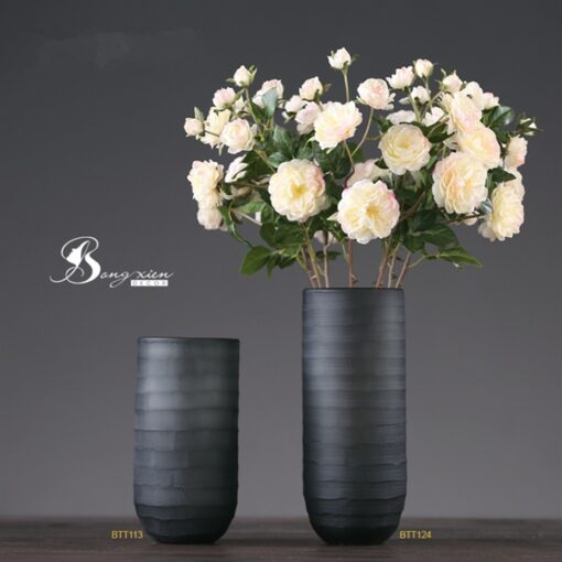 Bình trụ cao xám đục nhám (L) 5