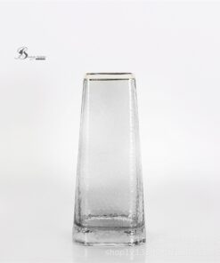 Bình TT xám trụ vuông viền vàng (M) 5