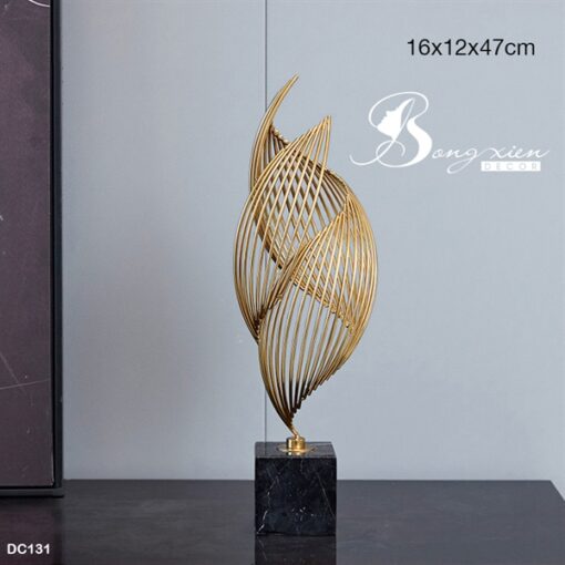 Decor ốc xà cừ bằng kim loại (S) 1
