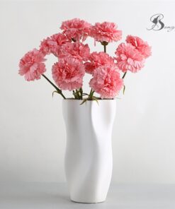Bình gốm màu trắng 9