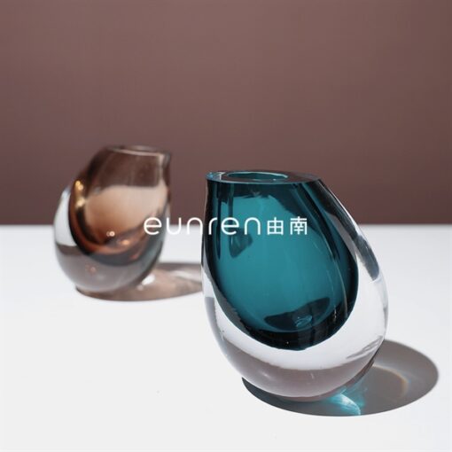 Lọ hoa hình giọt nước màu XANH L 1