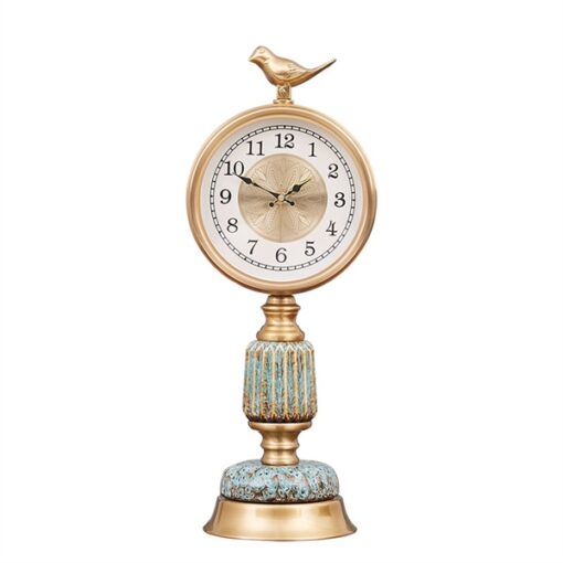 Decor đồng hồ cổ điện mặt số thân trụ 1