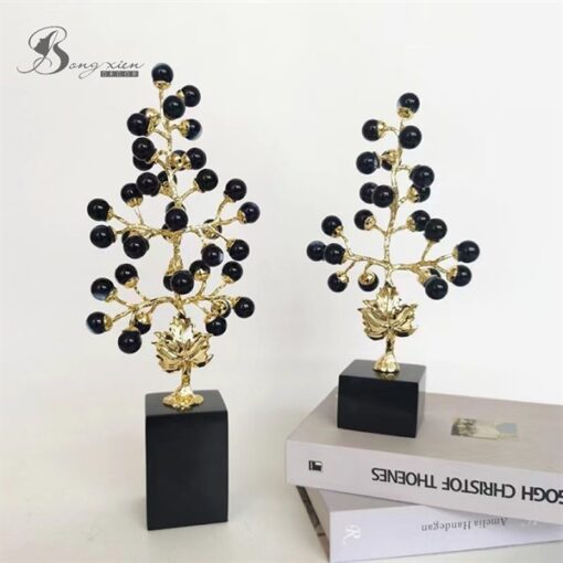 Decor cây vàng quả đá đen S 1