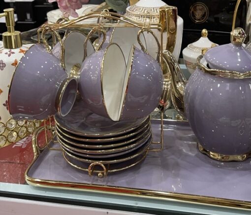 Bộ ấm chén màu tím 1