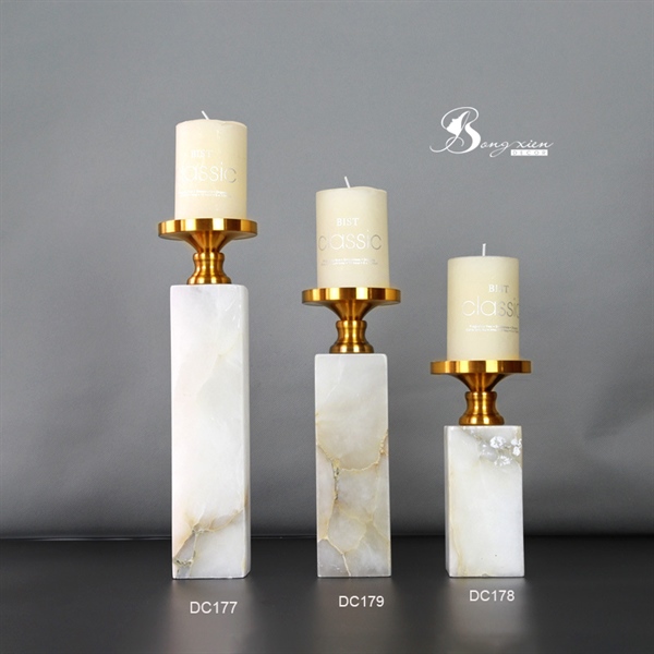 Chân nến đế đá cẩm thạch (M) 4 Chân nến đế đá cẩm thạch (M) 3