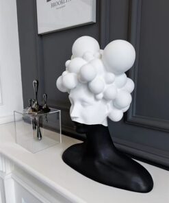 Tượng cô gái đen trắng S 5