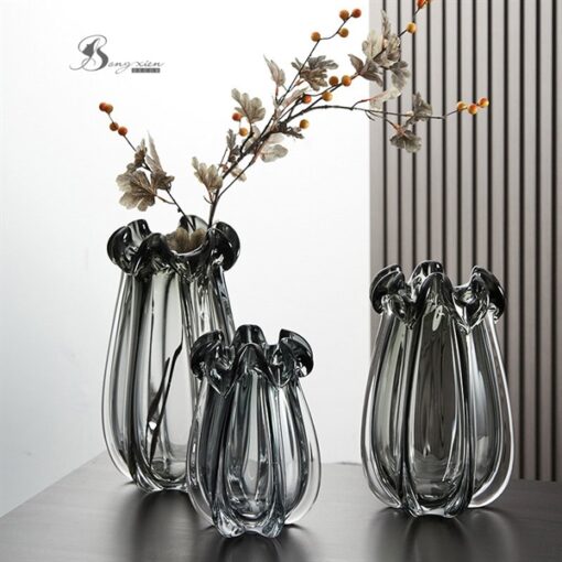 Bình TT hoa tulip màu xám (L) 1