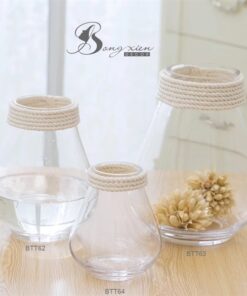 Bình TT trắng miêng quấn dây (S) 9