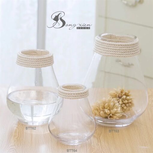 Bình TT trắng miêng quấn dây (S) 3