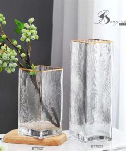 Bình TT chữ nhật trắng M. vàng (M) 7