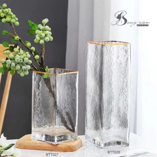 Bình TT chữ nhật trắng M. vàng (M) 3