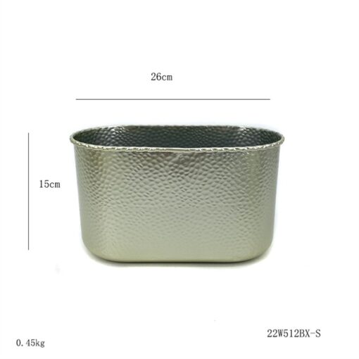 Bình sắt chữ nhật bạc S 1