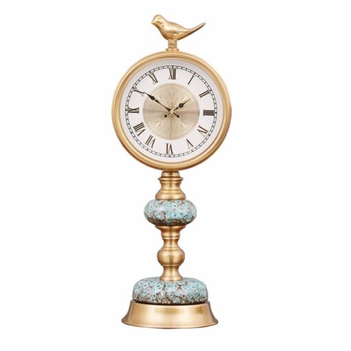 Decor đồng hồ cổ điện mặt la mã thân tRÒN 1